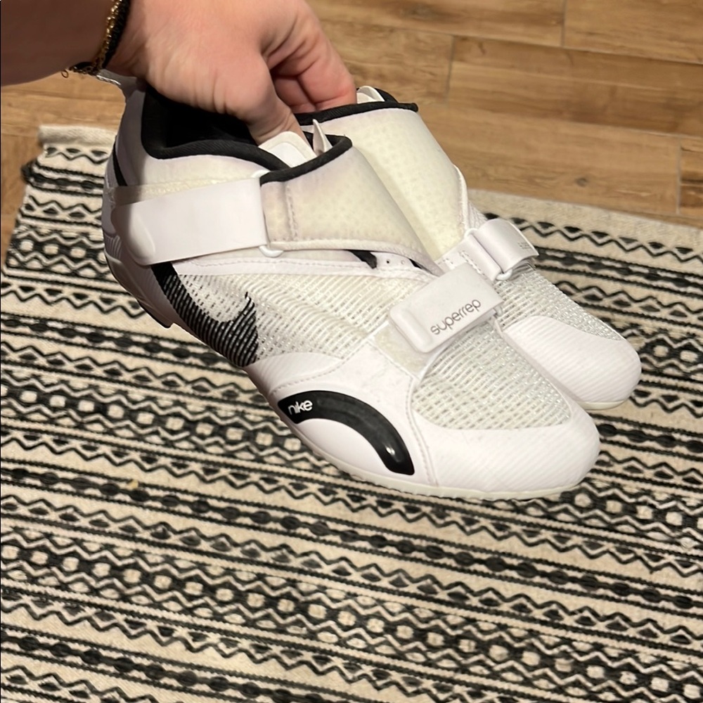 Nike White and Black Athletic High-Top Shoes